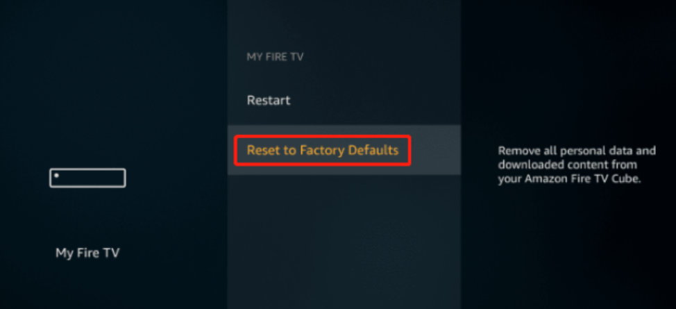 Factory Reset Fire Stick