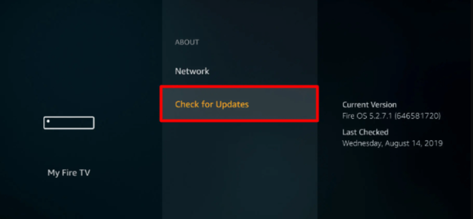 Update Fire TV Stick Software